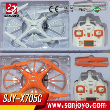 NOVO DRONE RC COM CÂMERA FPV / MODELO SEM CABEÇA DESIGN DE UAV EM TEMPO REAL PILOTO AUTOMÁTICO / 2.4G 4CH 6AIXES RC DRONES PARA VENDA SJY-MJX-X705C